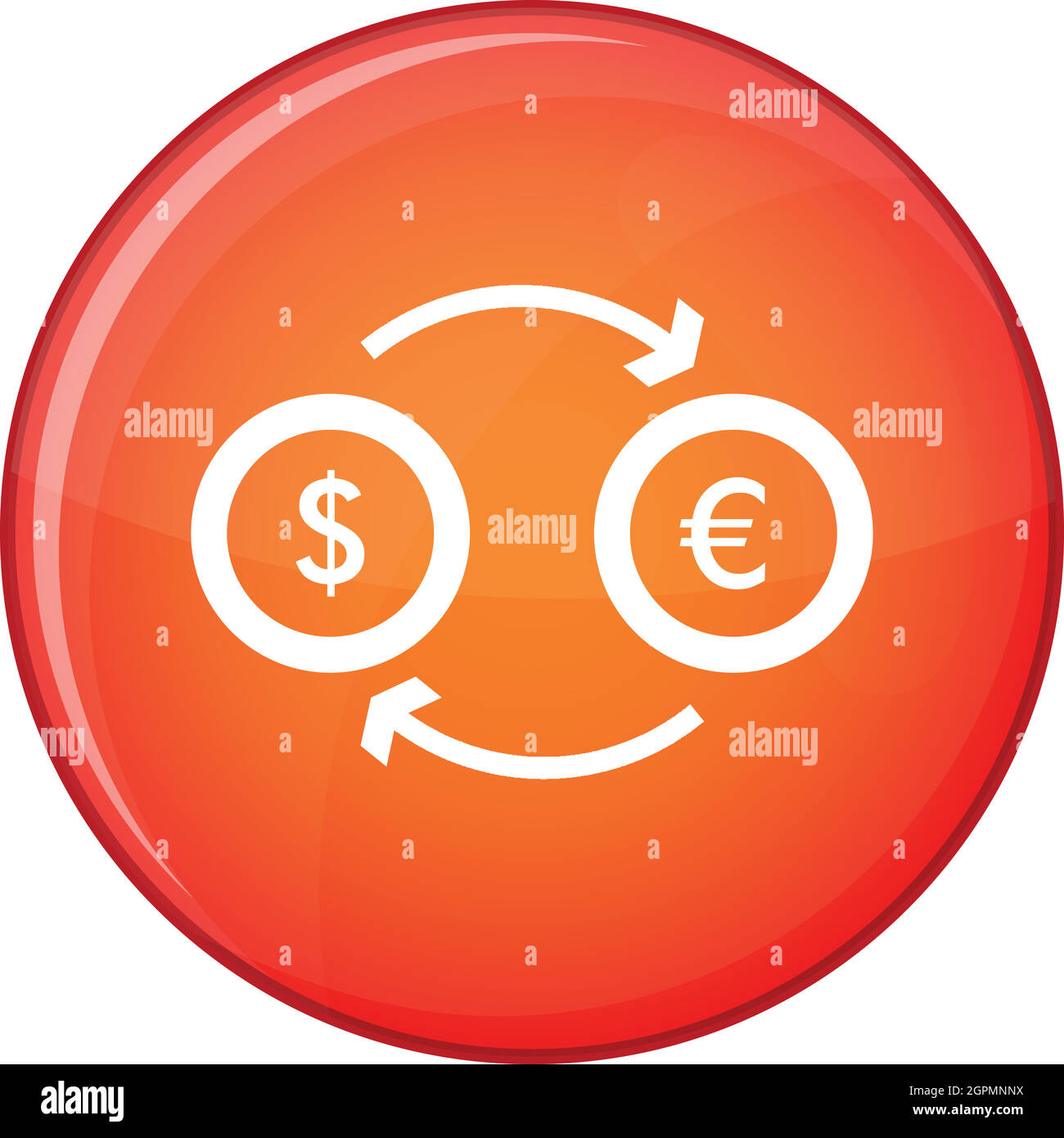 L'icône change euro dollar euro style télévision, Illustration de Vecteur