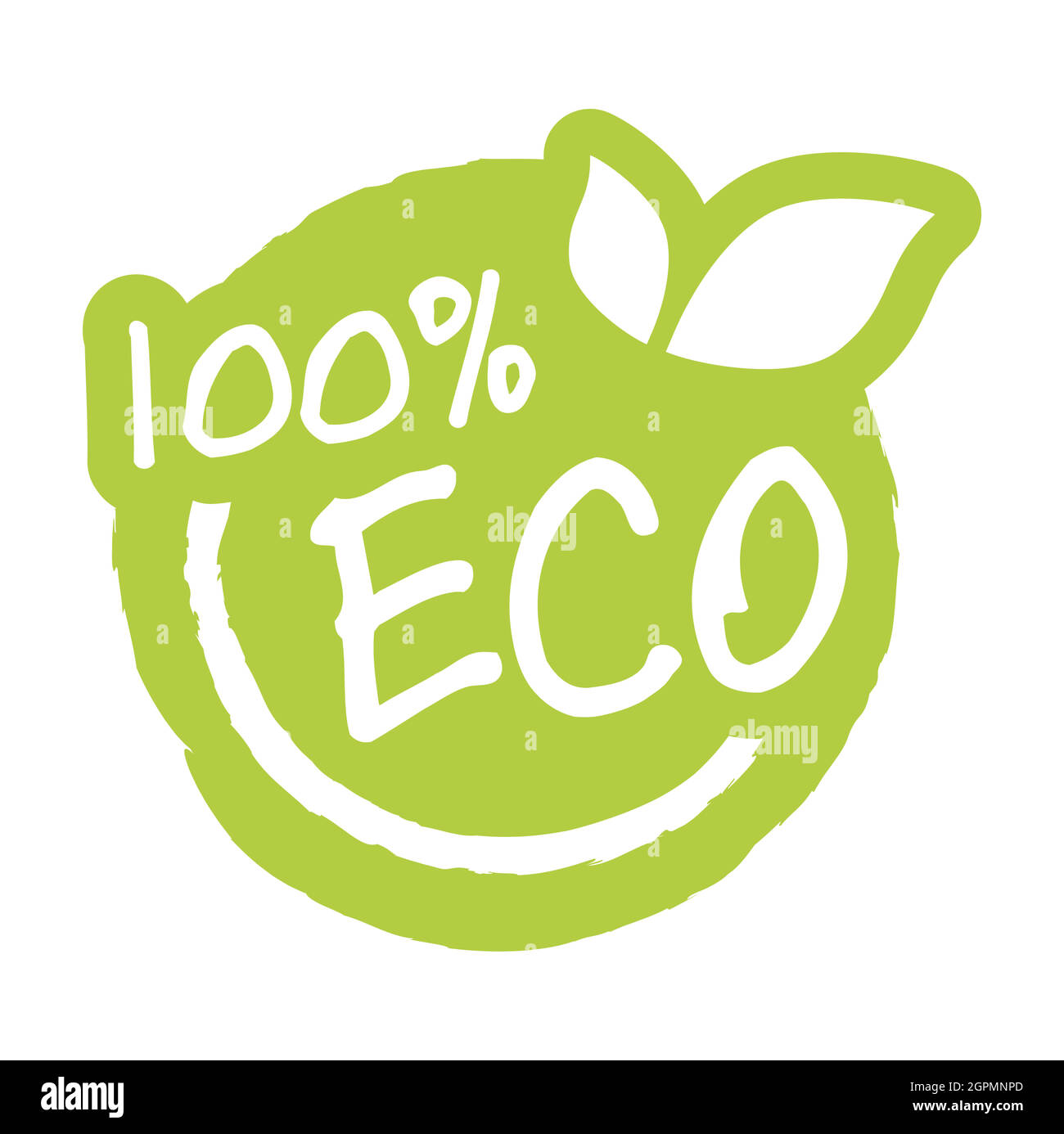 timbre vert moderne 100 % écologique Illustration de Vecteur