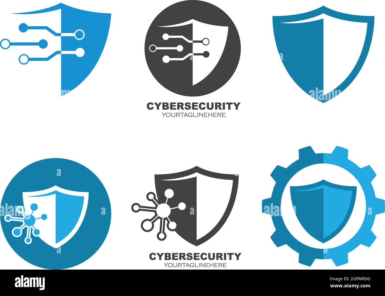 Cyber security shield logo Banque de photographies et d’images à haute ...