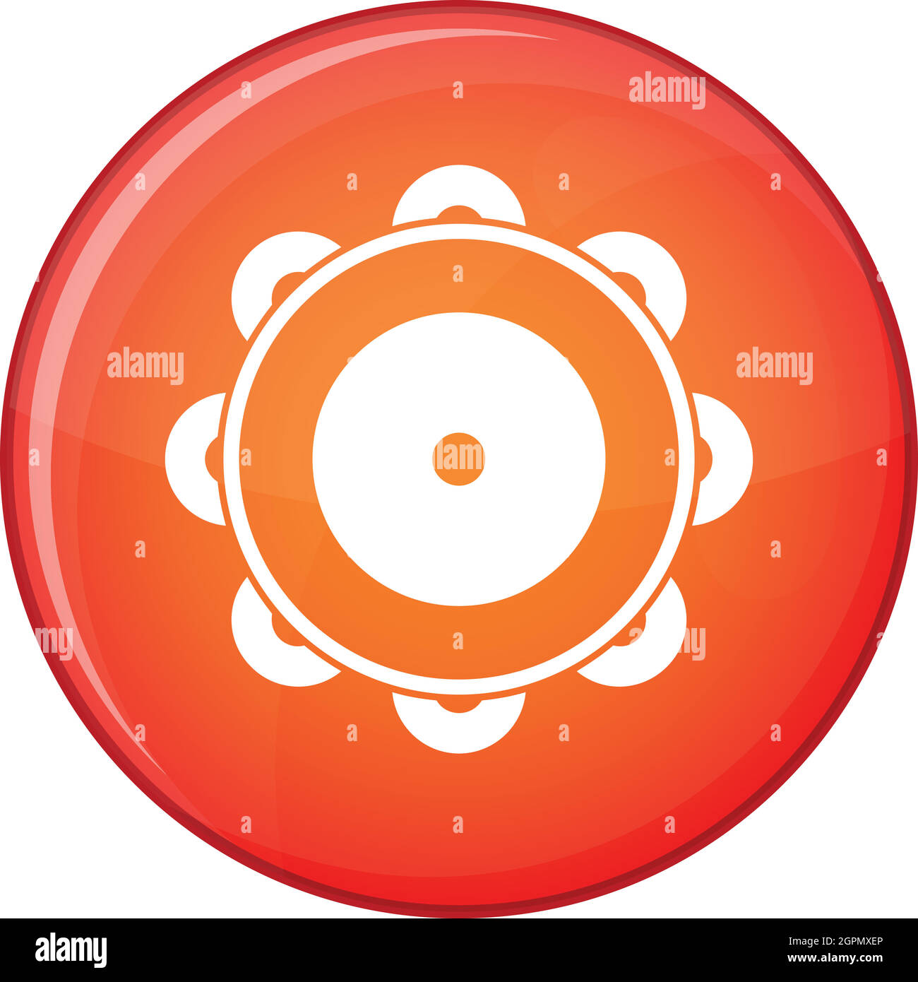 Icône style tambourin, télévision Illustration de Vecteur