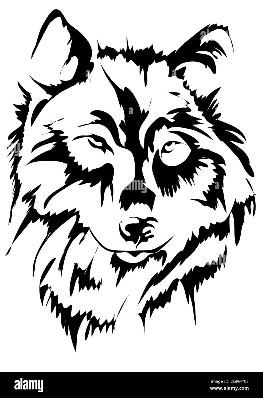 silhouette de loup Illustration de Vecteur
