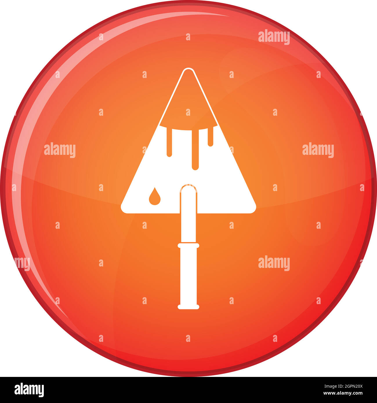 L'icône de la truelle de la construction, de style plat Illustration de Vecteur