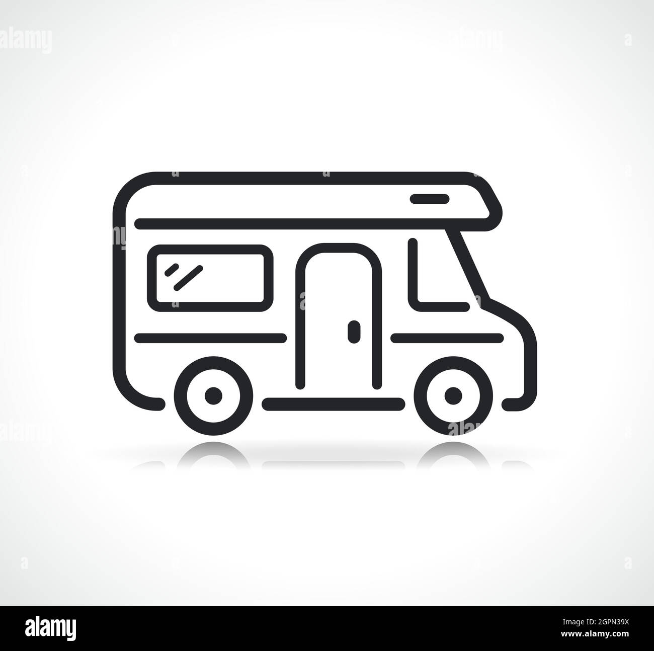 icône voiture de camping ou camping-car Illustration de Vecteur