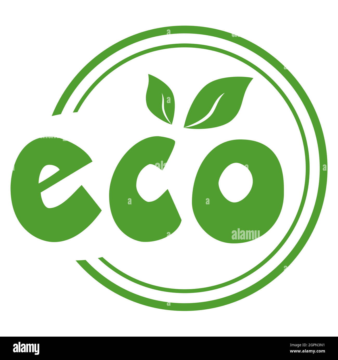 timbre vert moderne eco Illustration de Vecteur
