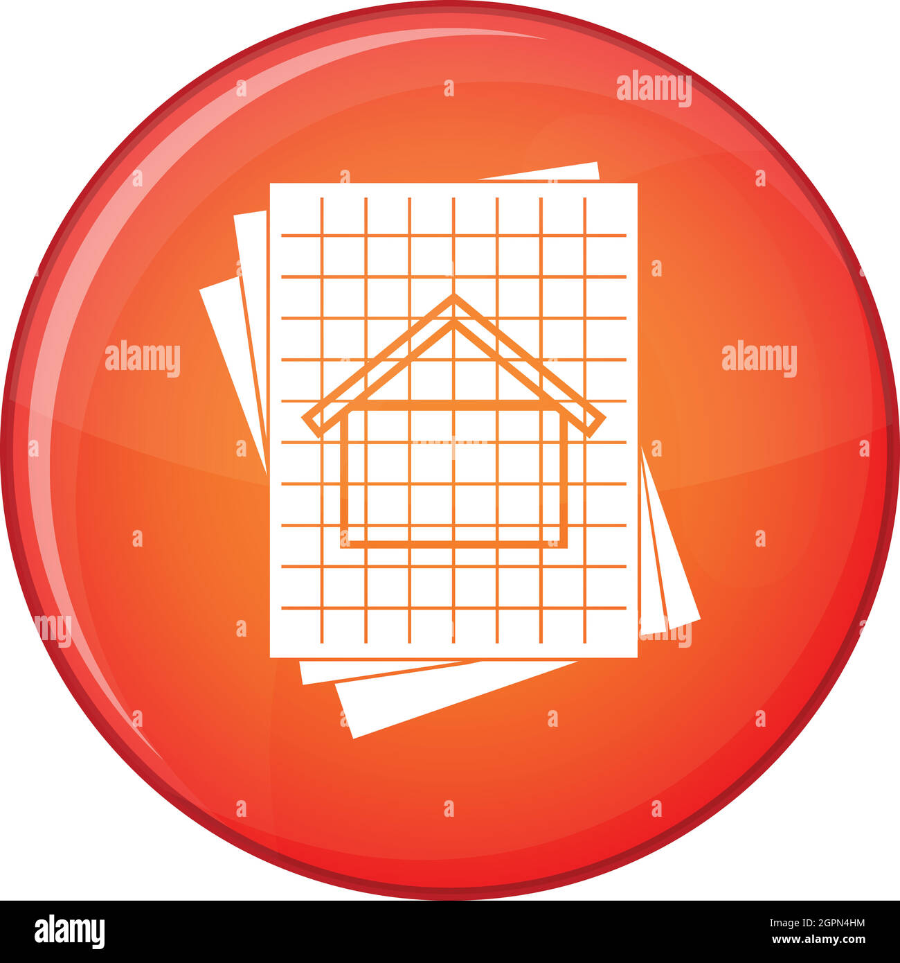 Plan de la chambre, l'icône de style plat Illustration de Vecteur