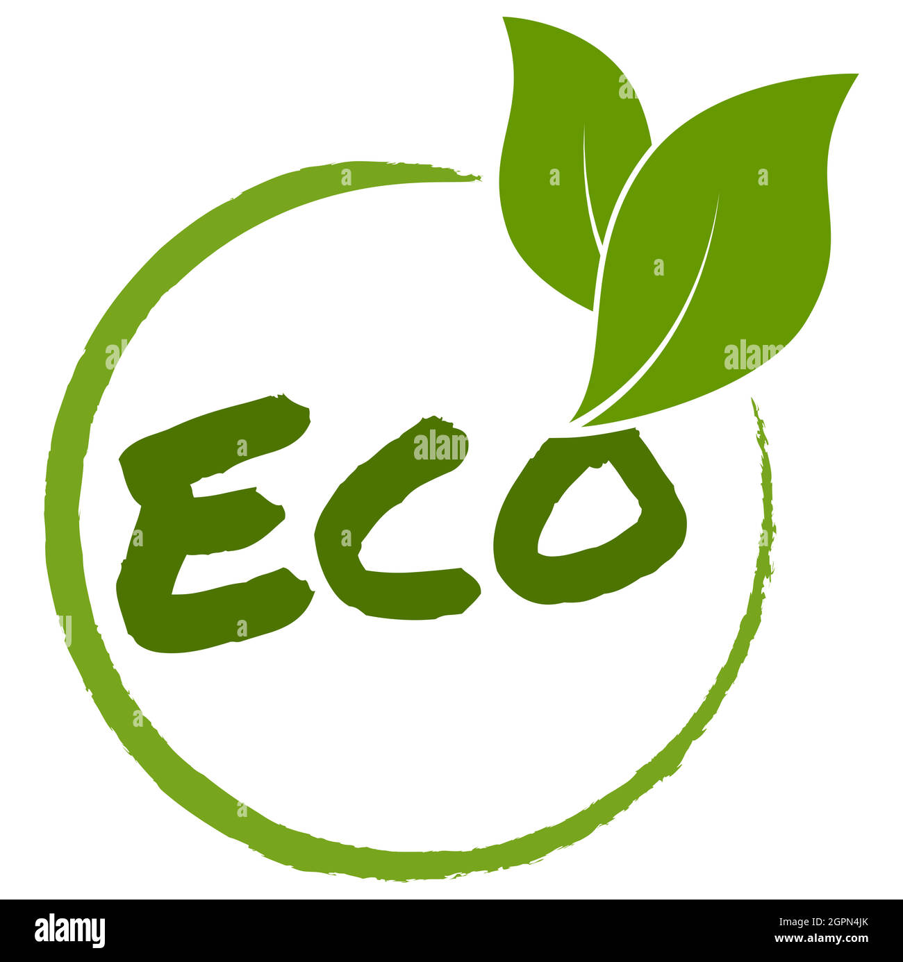 timbre vert moderne eco Illustration de Vecteur