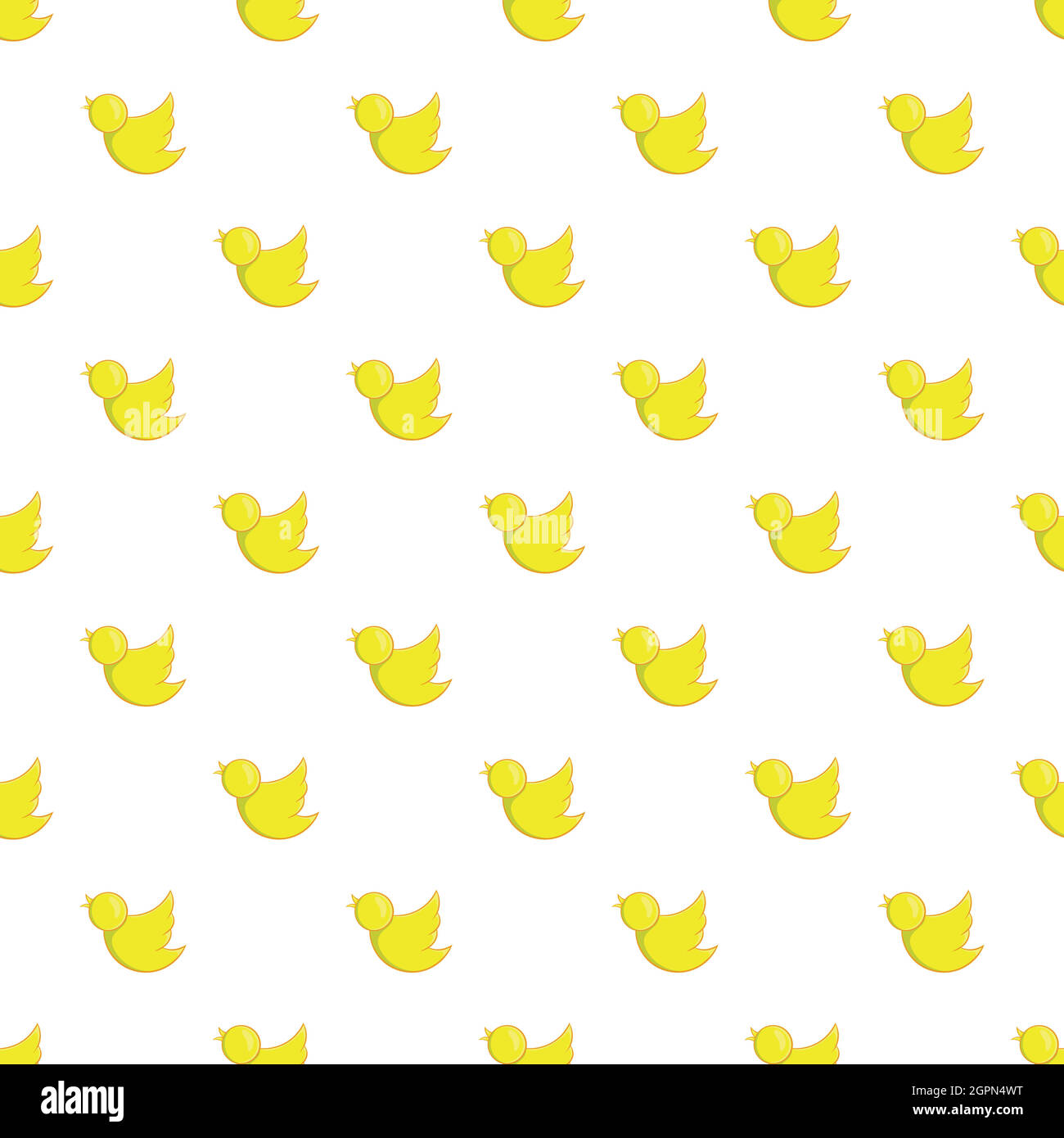 Modèle oiseau jaune, style cartoon Illustration de Vecteur