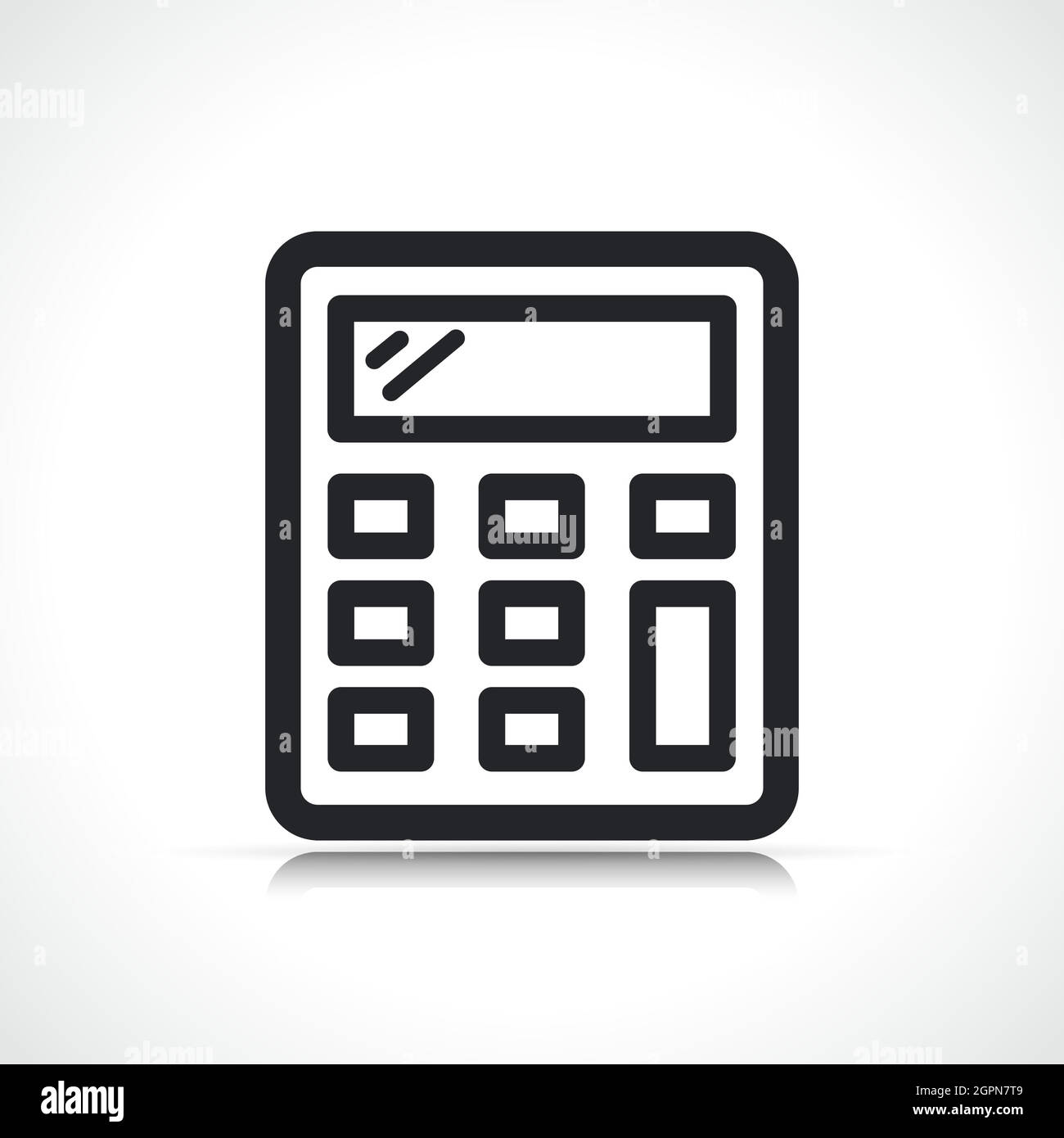 icône de calculatrice symbole de conception isolé Illustration de Vecteur