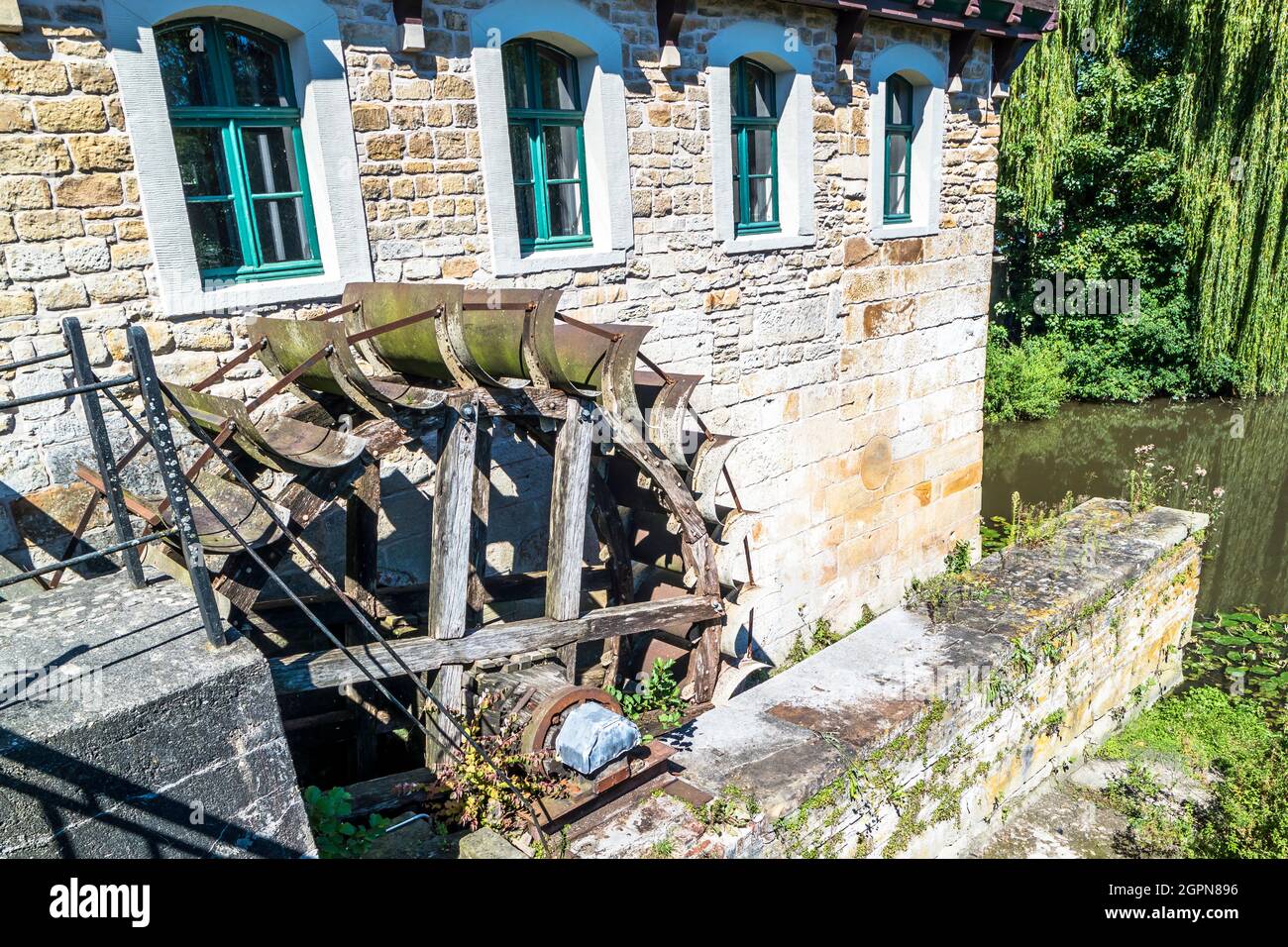 Bâtiment médiéval du moulin à eau à Steinfurt, Allemagne - Europe Banque D'Images