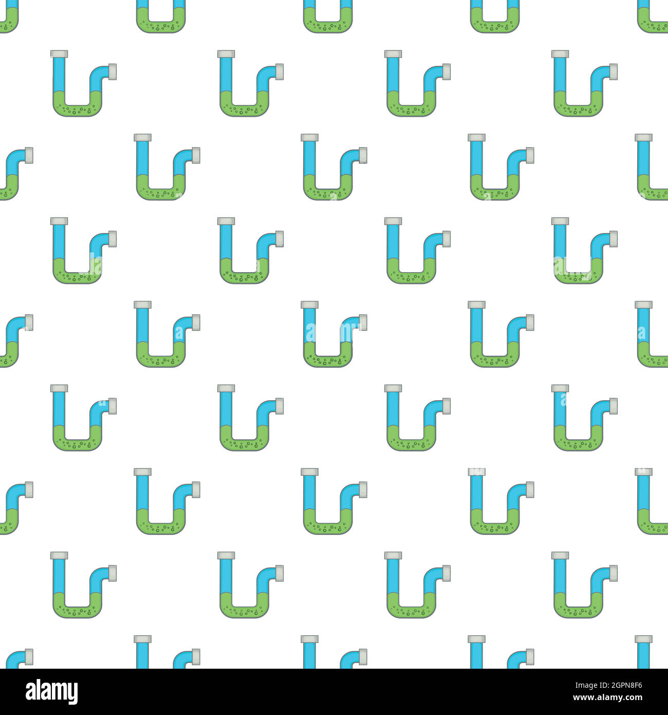 Obstruction de la canalisation, motif style cartoon Illustration de Vecteur