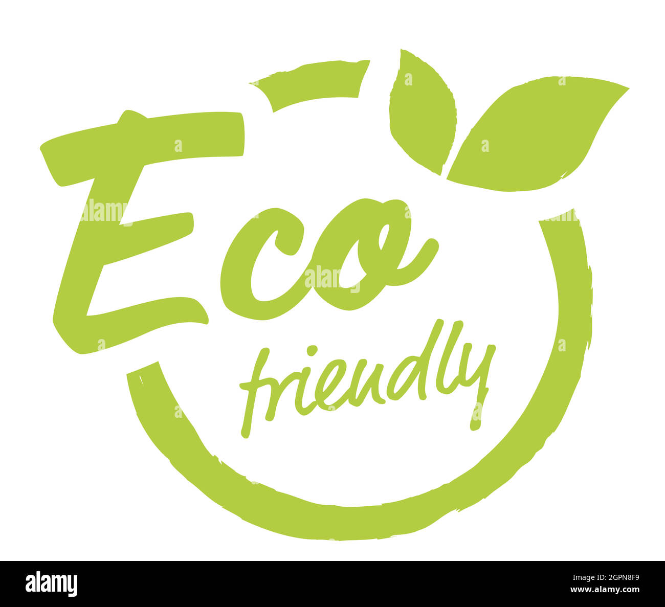 timbre vert moderne écologique Illustration de Vecteur