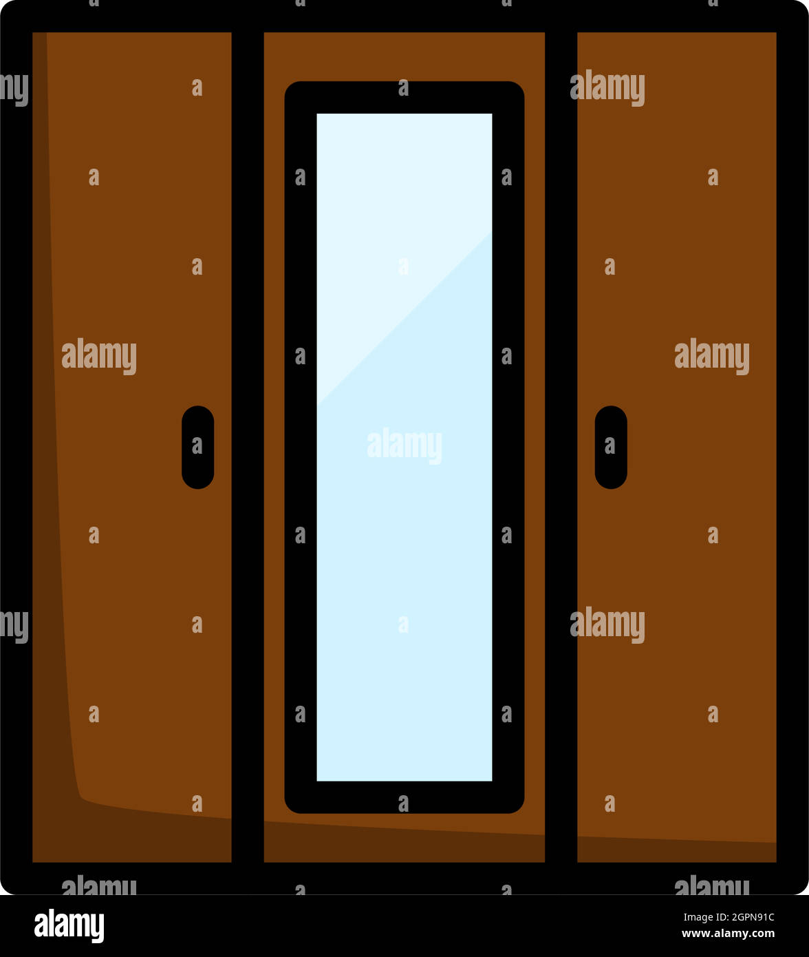 Armoire avec icône miroir Illustration de Vecteur