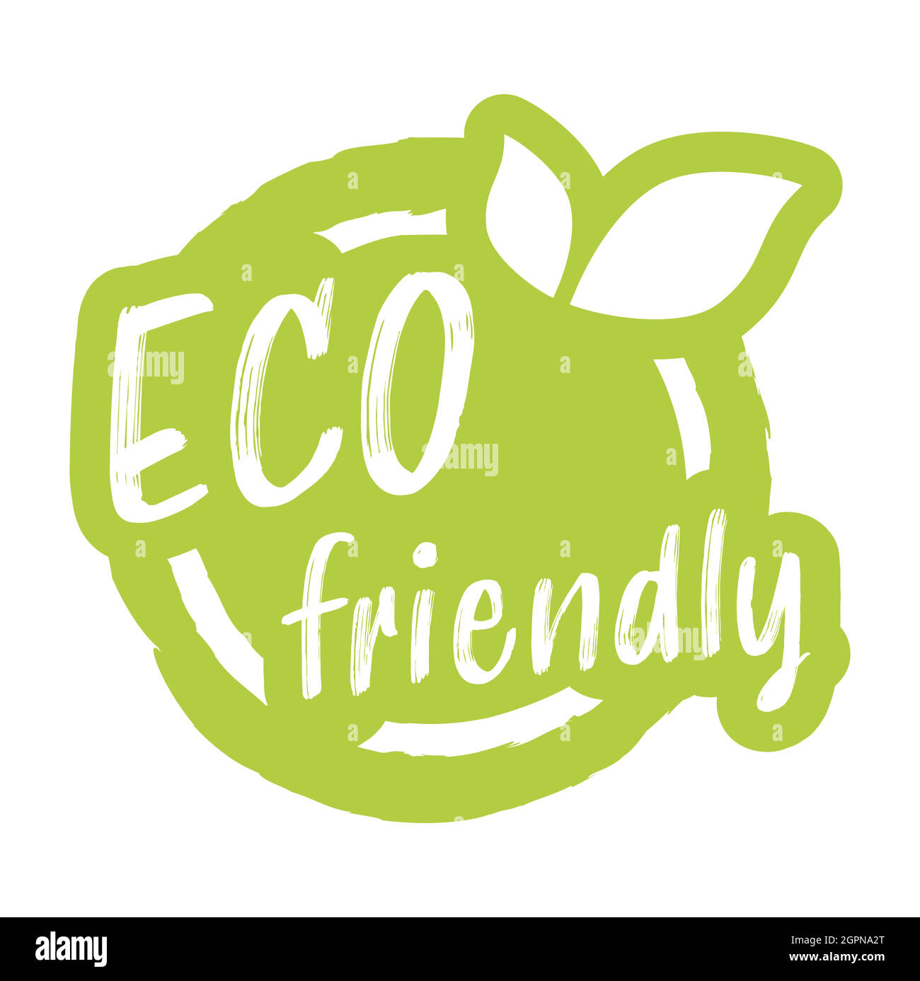 timbre vert moderne écologique Illustration de Vecteur