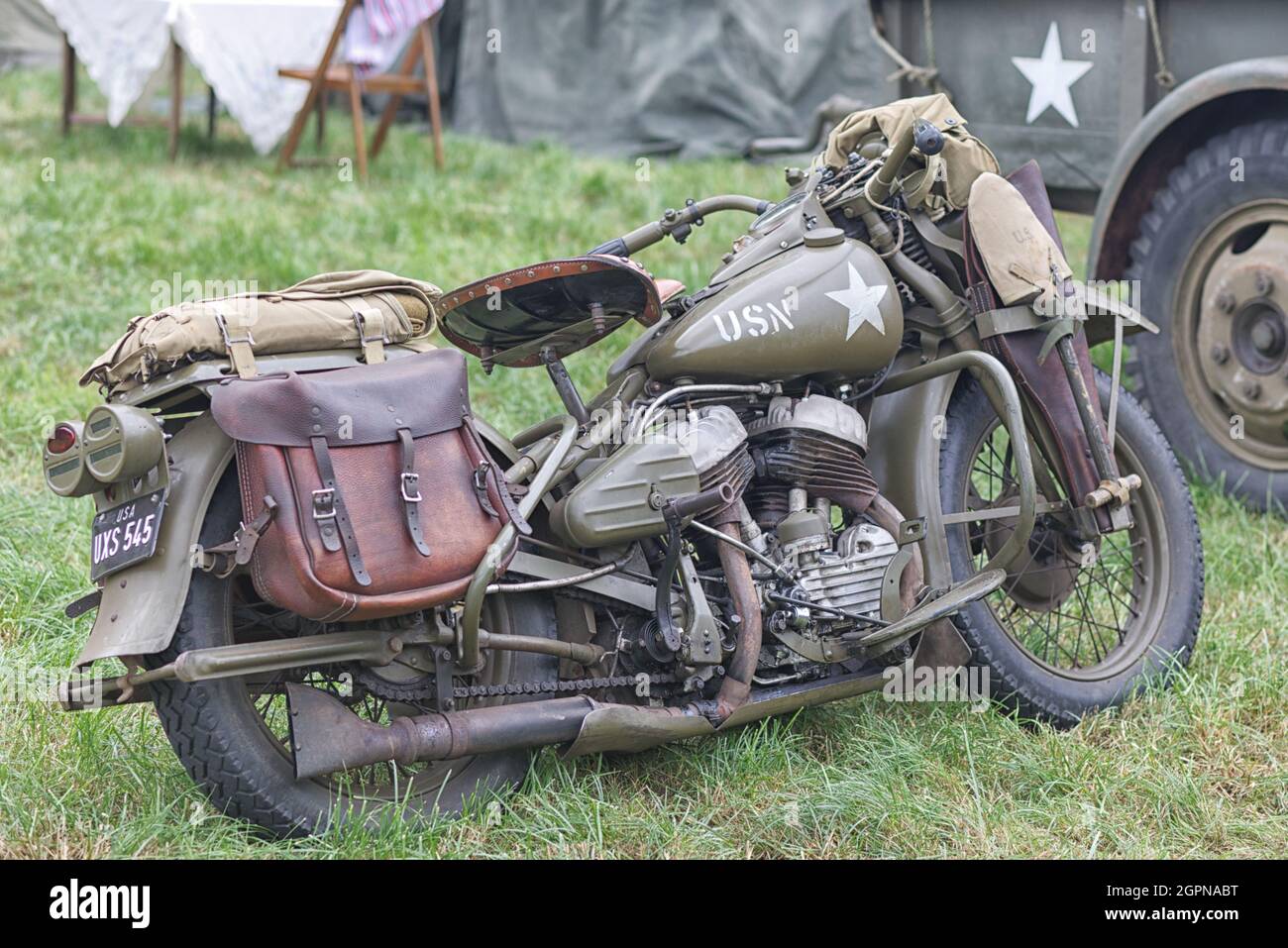 1942 Harley Davidson Seconde Guerre mondiale Banque D'Images