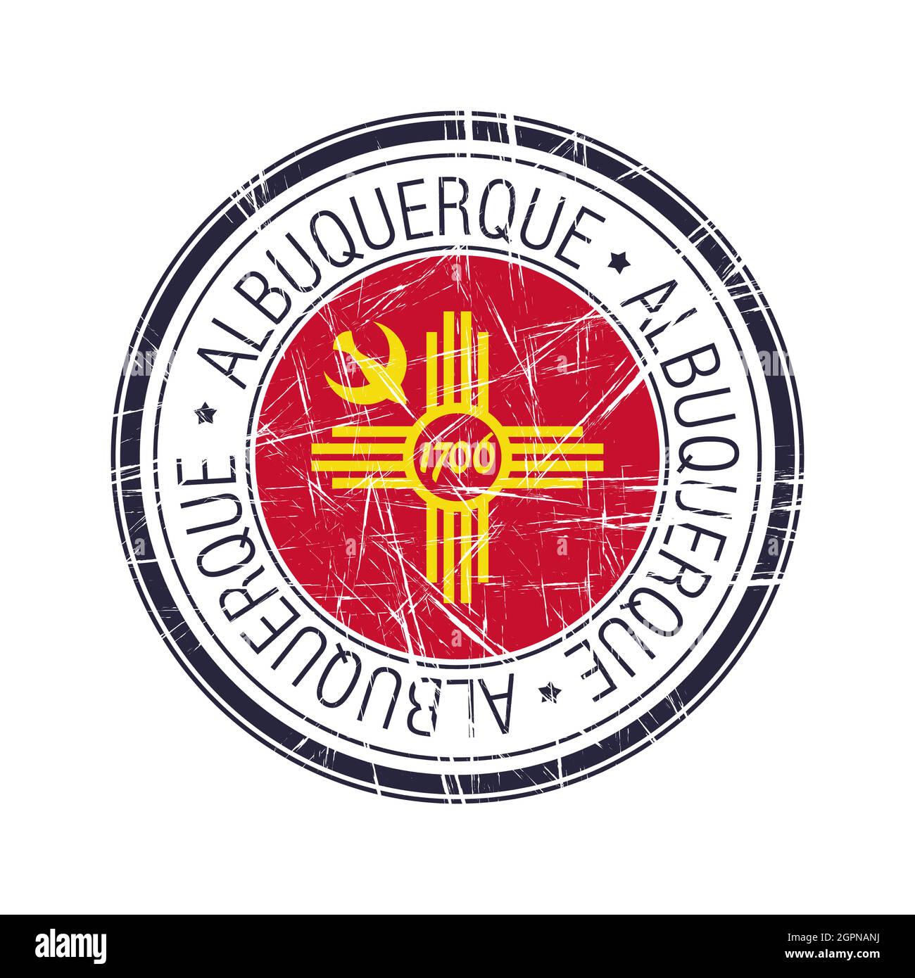 Ville d'Albuquerque, tampon vectoriel du Nouveau-Mexique Illustration de Vecteur