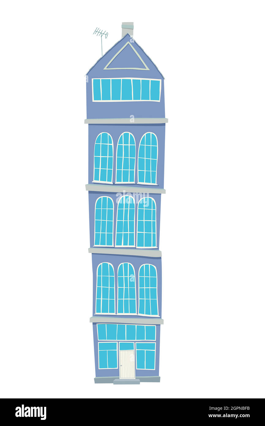 Dessin animé maison hollandaise Illustration de Vecteur