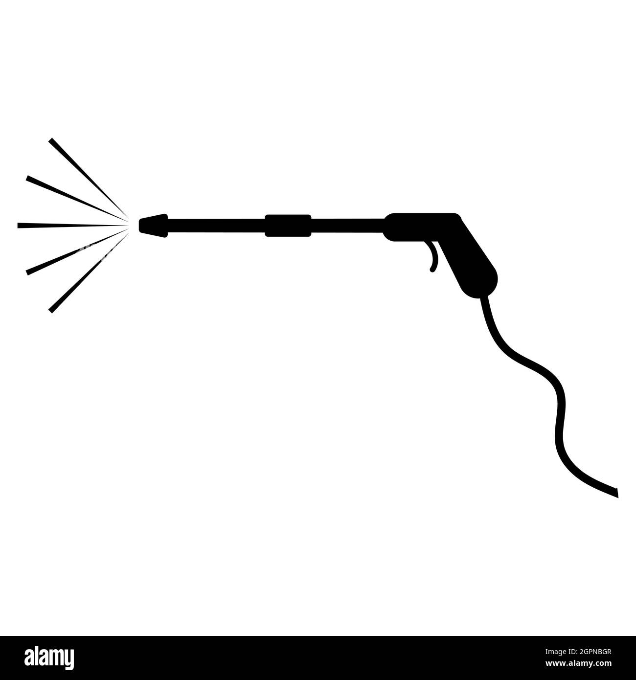 Logo pistolet haute pression de lavage de voiture pour le nettoyage de voiture Illustration de Vecteur