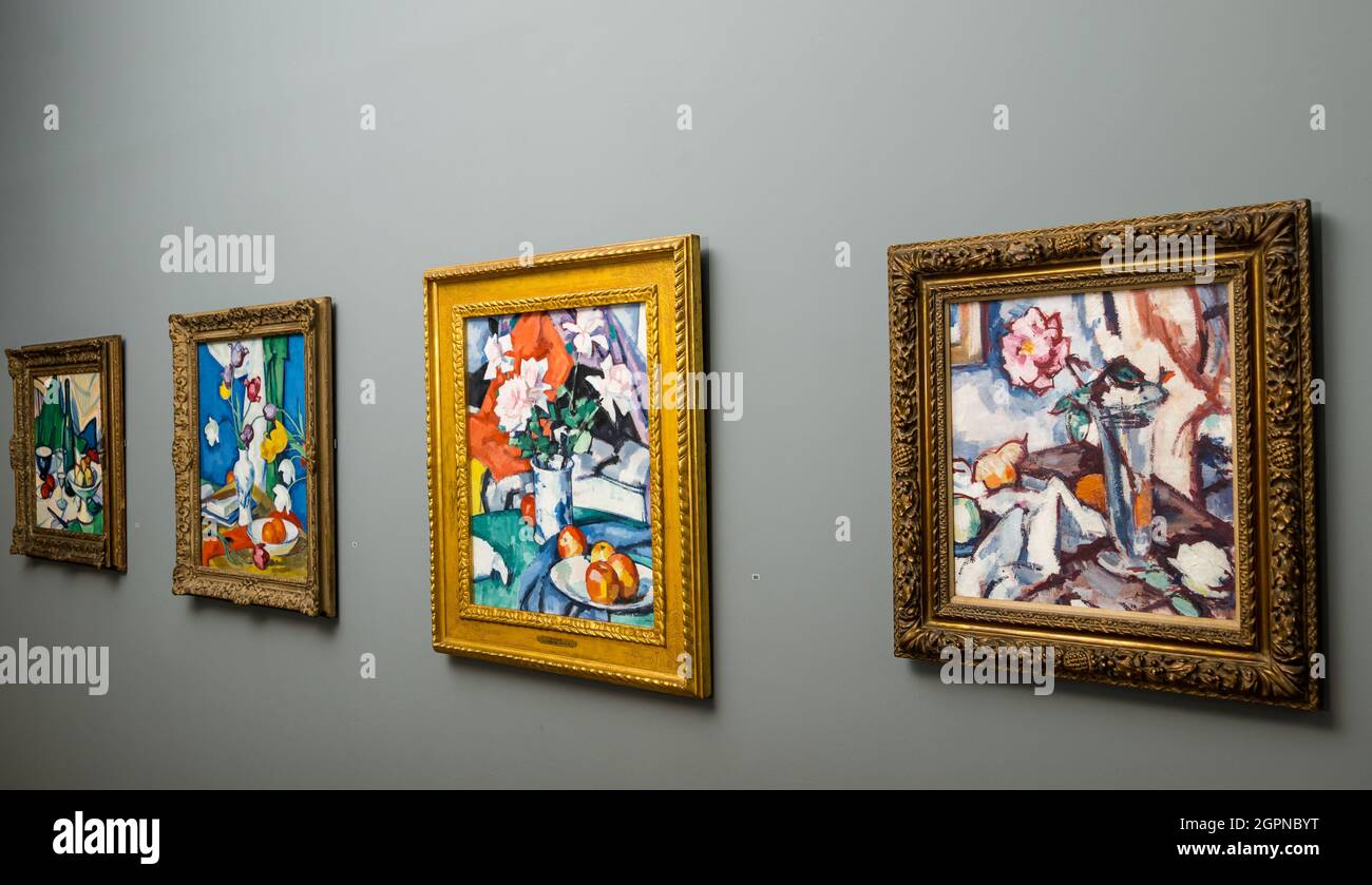 The Scottish Gallery, Edinburgh, Scotland, UK, Nouvelle exposition : célèbre le 150e anniversaire de Samuel John Paploe (1871-1935) à la Scottish Gallery d'Édimbourg avec une collection de peintures. L’exposition présente les plus grandes œuvres de Pploe. L’artiste fut l’un des premiers peintres modernistes écossais connus sous le nom de coloristes écossais. Banque D'Images