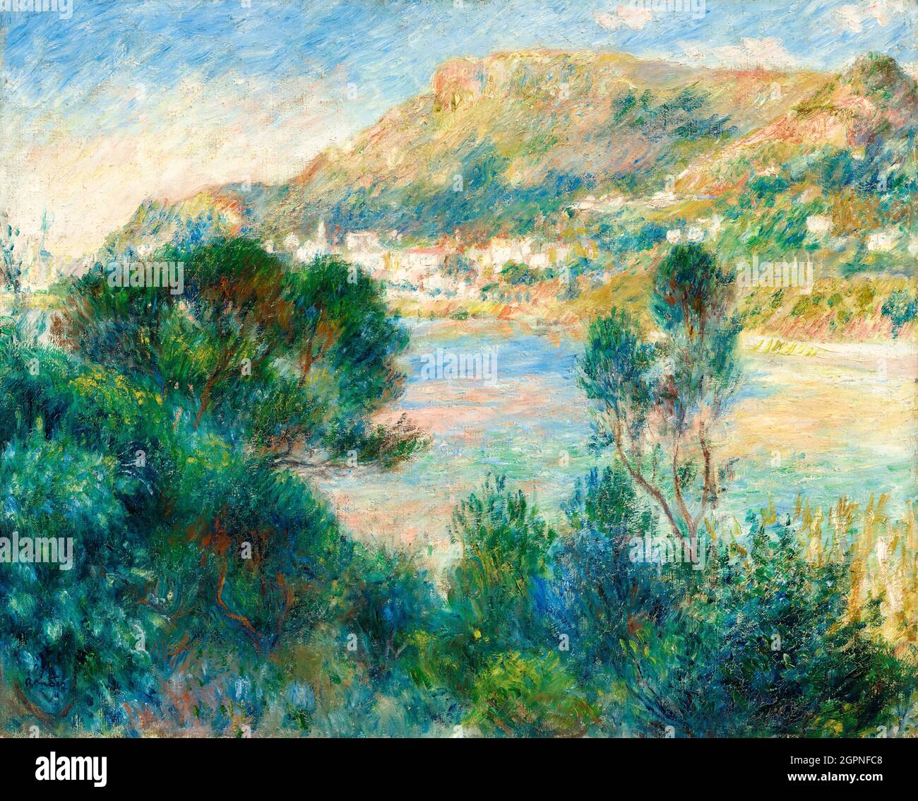 Pierre Auguste Renoir, vue de Monte Carlo de Cap Martin, peinture de paysage, vers 1884 Banque D'Images