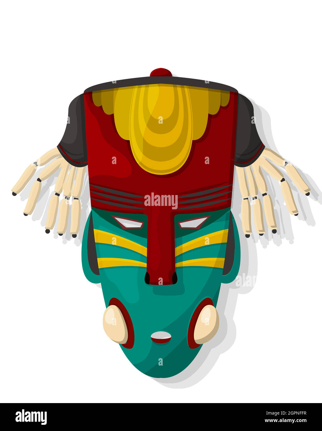 Vecteur de masque tribal Illustration de Vecteur