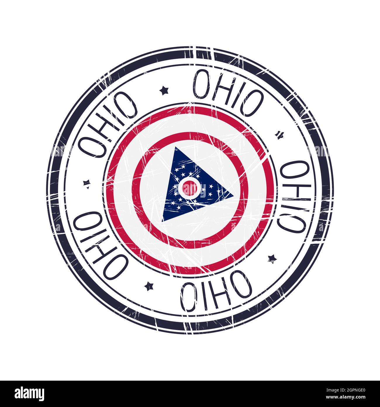 Tampon en caoutchouc Ohio Illustration de Vecteur