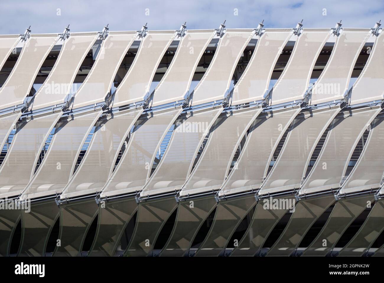 Stade de la tribune au centre de tennis national de l'USTA Billie jean King à Flushing Meadows Corona Park à Queens, New York. Banque D'Images