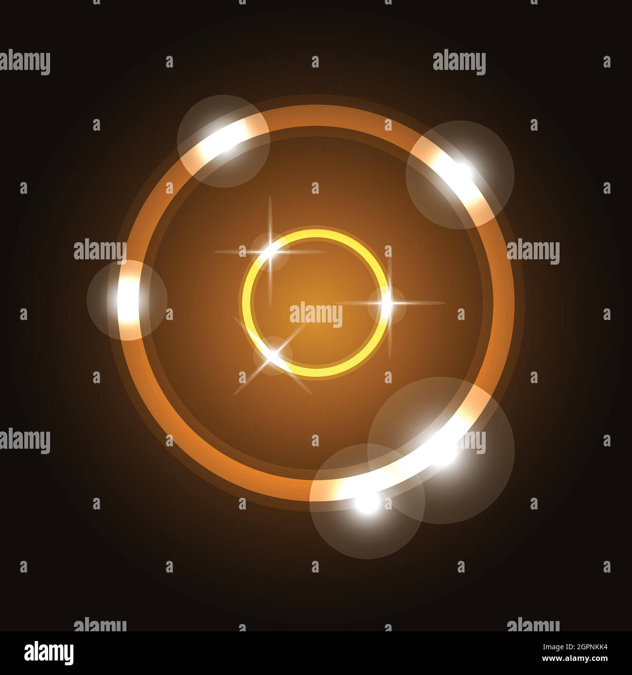 Résumé fond avec les cercles orange Illustration de Vecteur