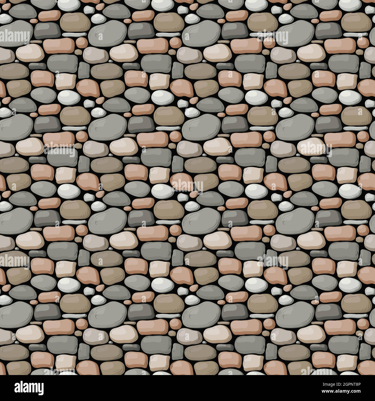 Motif mural en pierre sans couture Illustration de Vecteur