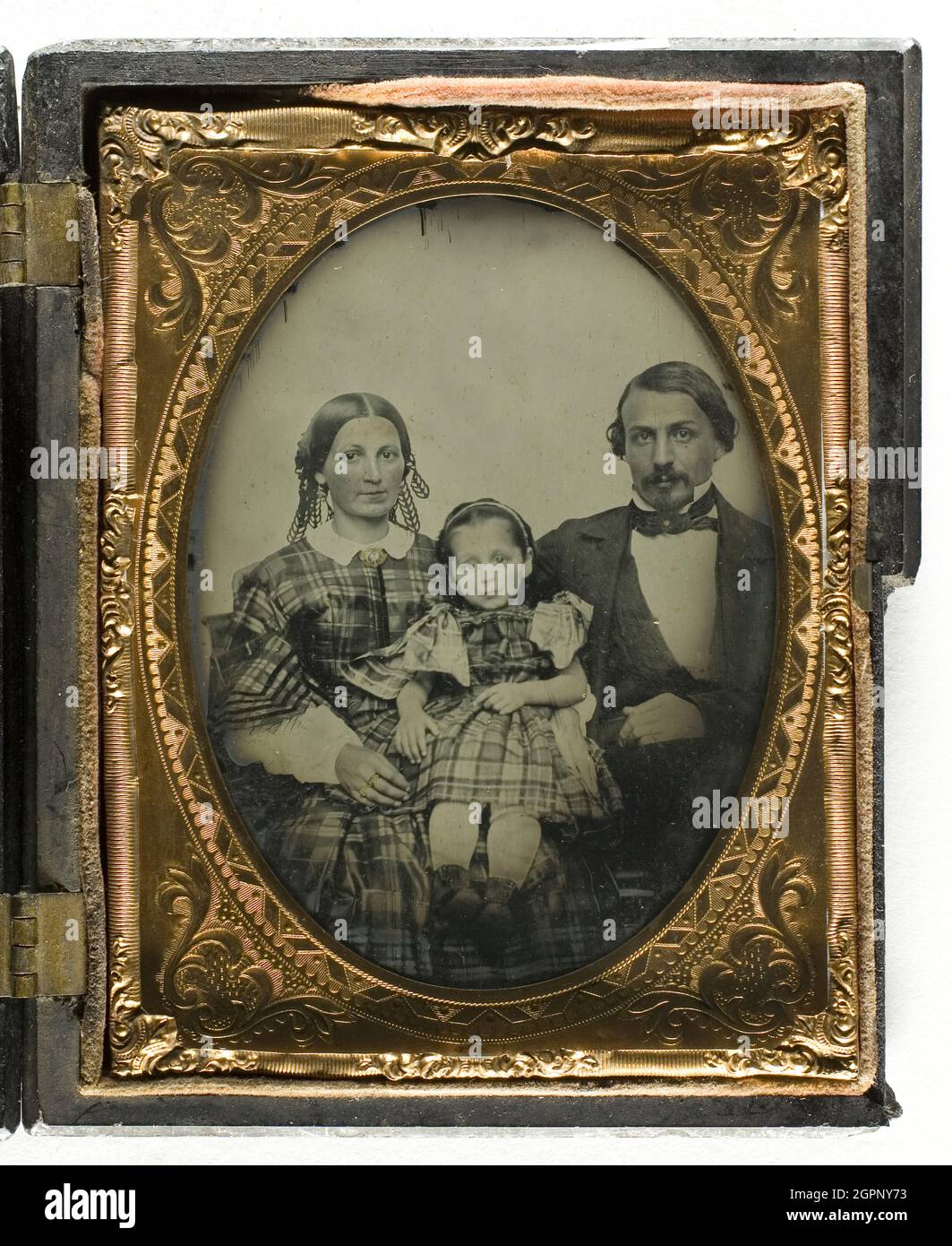 Sans titre, [portrait de famille], 19e siècle. Daguerréotype. Banque D'Images