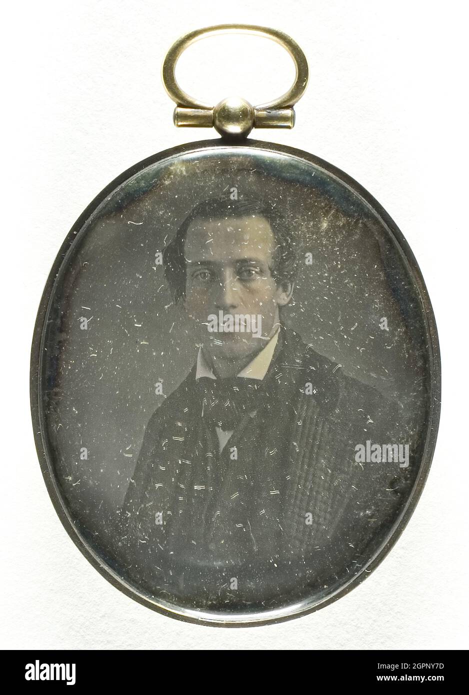 Locket, 1839/99. [Portrait d'un jeune homme]. Daguerréotype. Banque D'Images