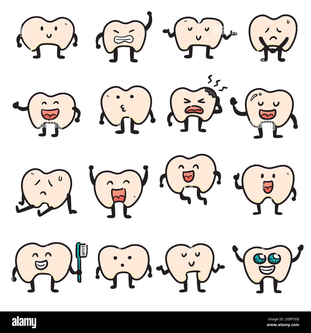 Vector set de dents Illustration de Vecteur