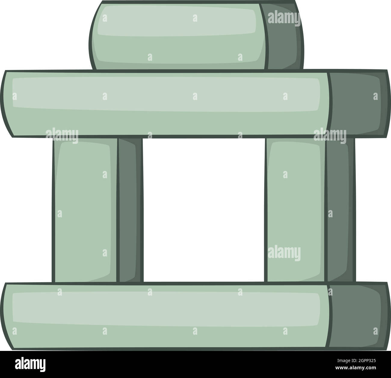 Inukshuk au Canada, l'icône de style cartoon Illustration de Vecteur