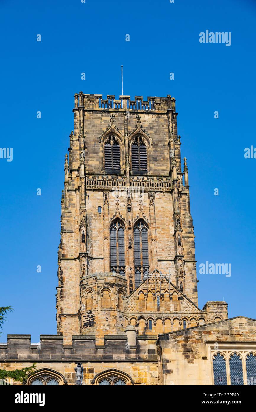 Tour de la cathédrale de Durham. Durham, Angleterre Banque D'Images