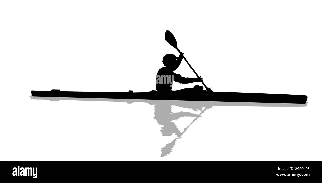 Athlète de kayak Illustration de Vecteur