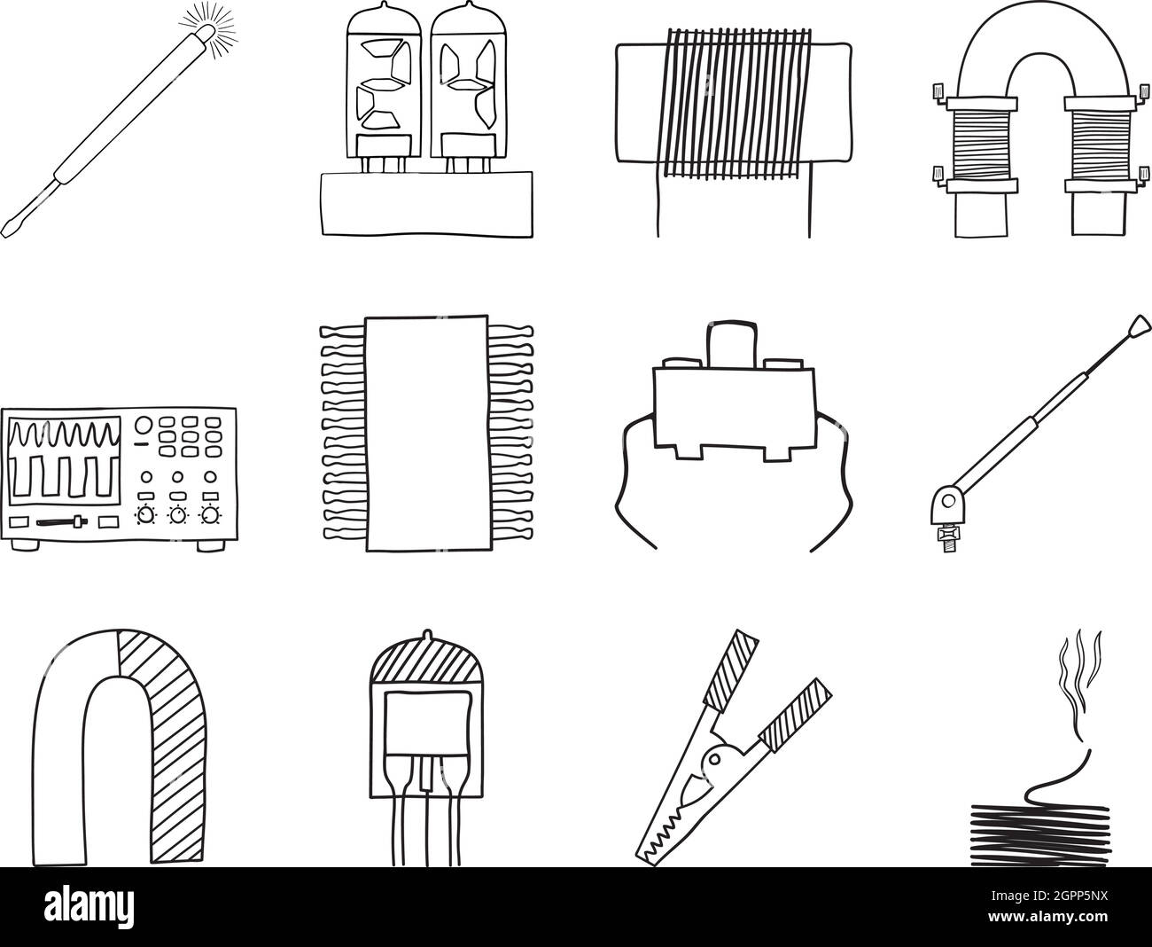 Jeu d'icônes de soudure Illustration de Vecteur