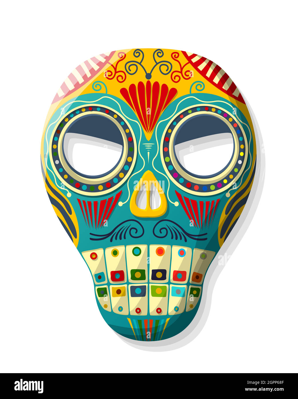 Crâne de sucre mexicain Illustration de Vecteur