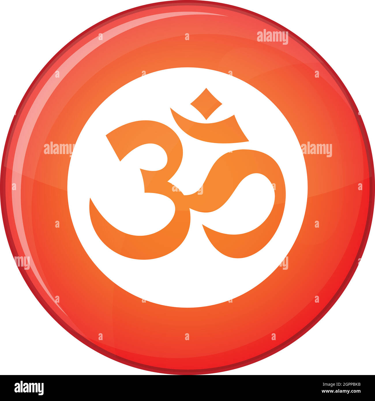 L'icône Symbole Aum, style plat Illustration de Vecteur