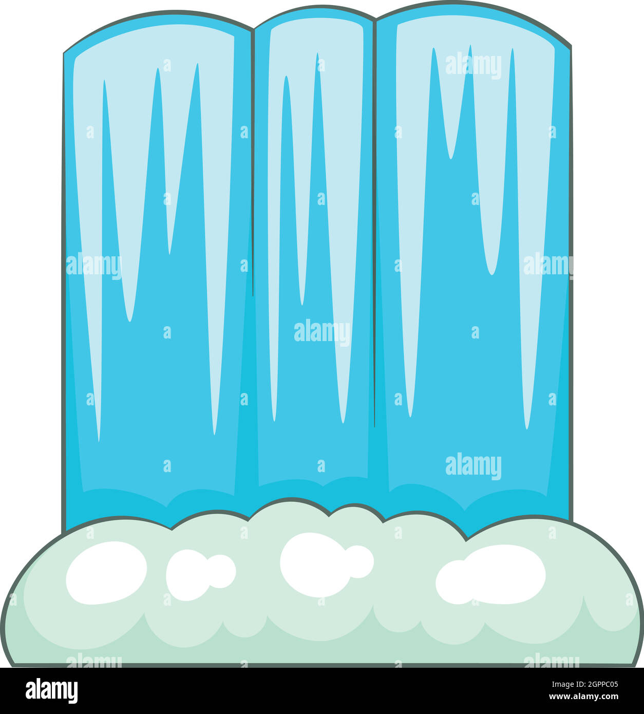 L'icône de cascade, cartoon style Illustration de Vecteur