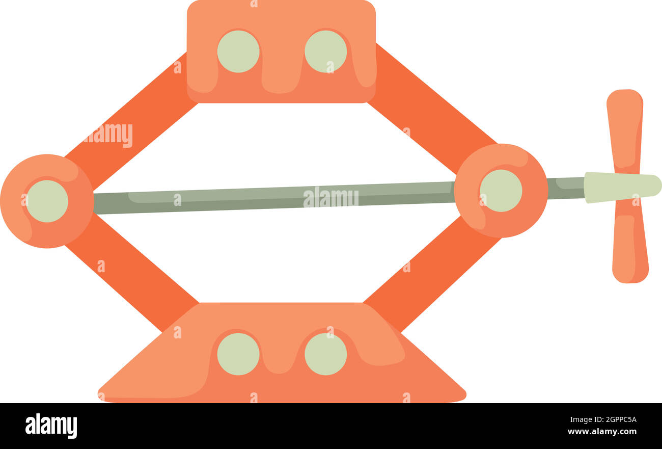 L'icône de vérin à vis, cartoon style Illustration de Vecteur