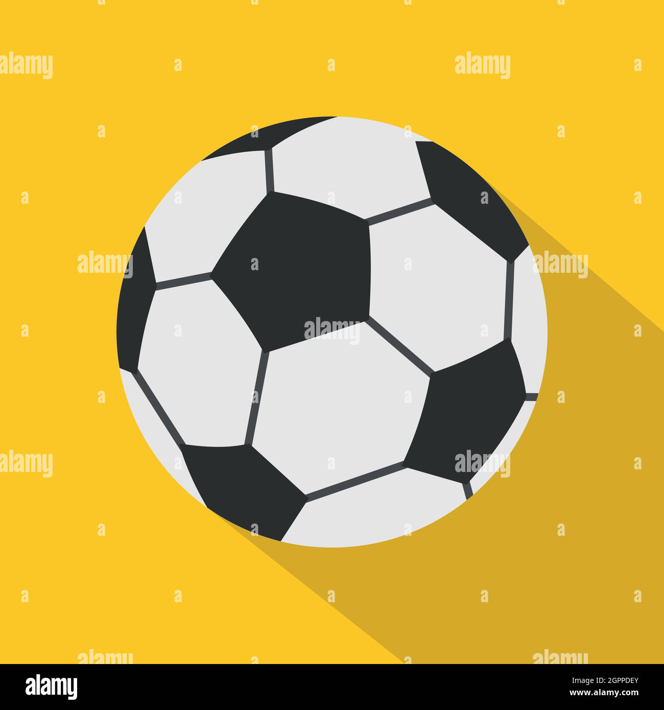 Ballon de soccer, l'icône de style plat Illustration de Vecteur