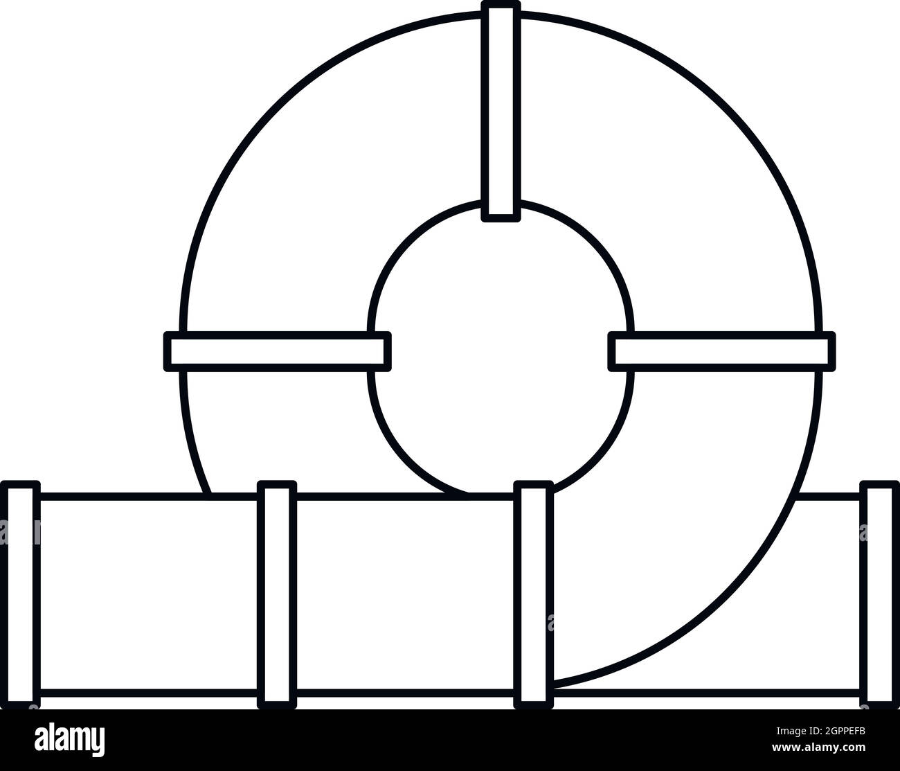 L'eau, l'icône curseur tube style du contour Illustration de Vecteur