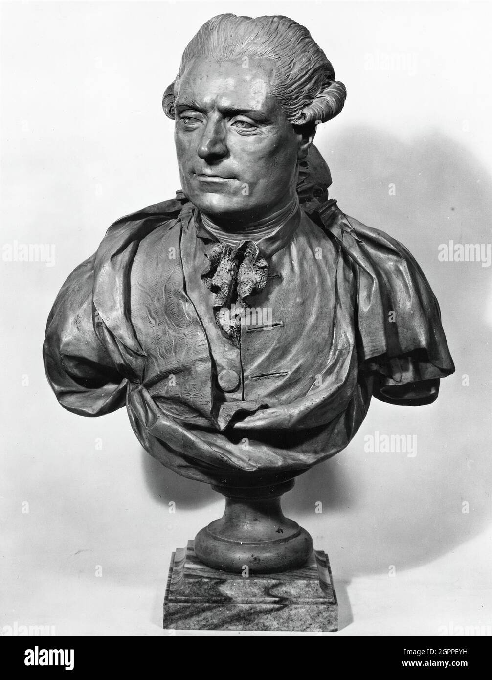 Portrait buste d'un homme inconnu, 1775/85. Banque D'Images