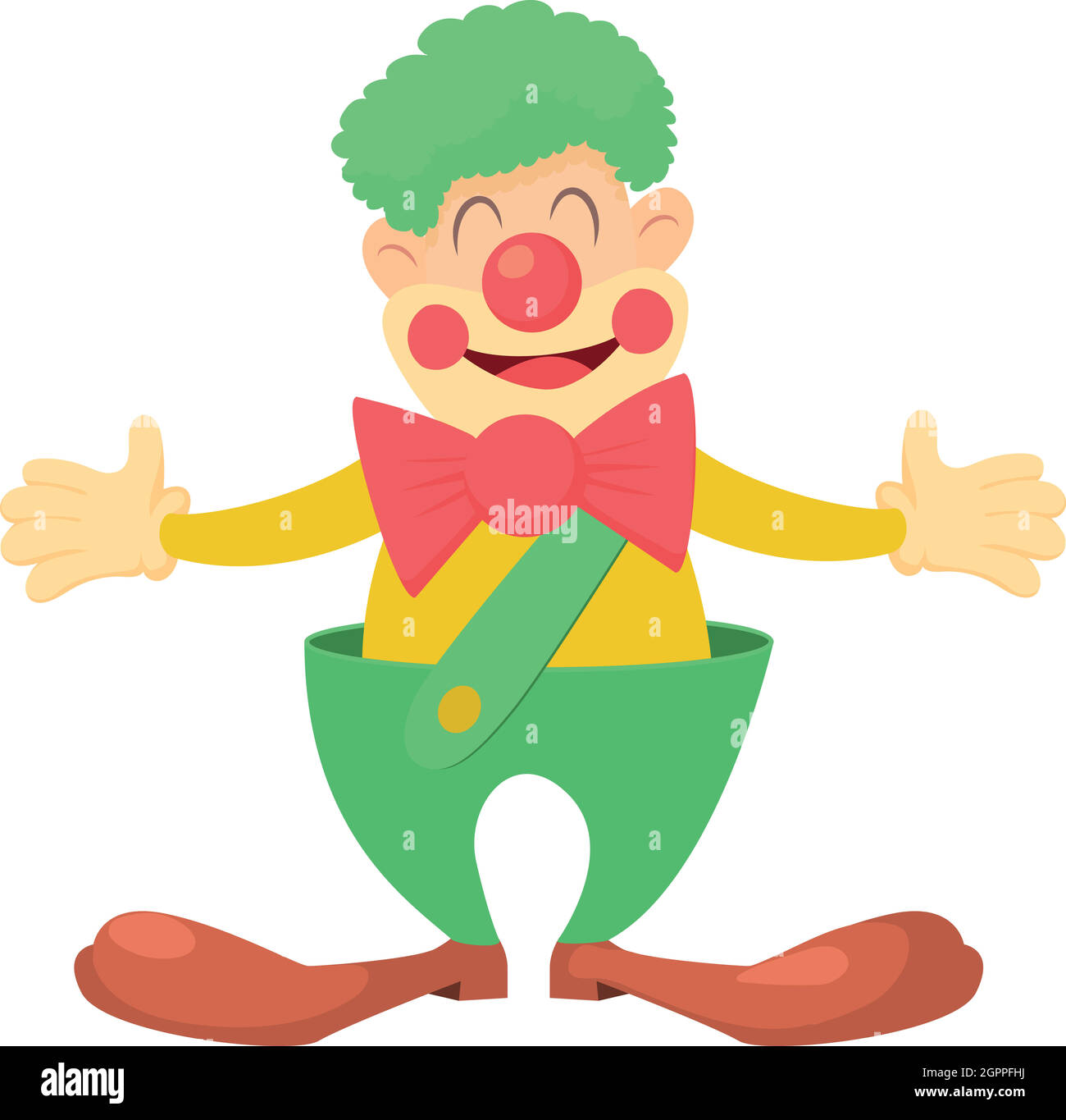 L'icône de style cartoon, clown Illustration de Vecteur