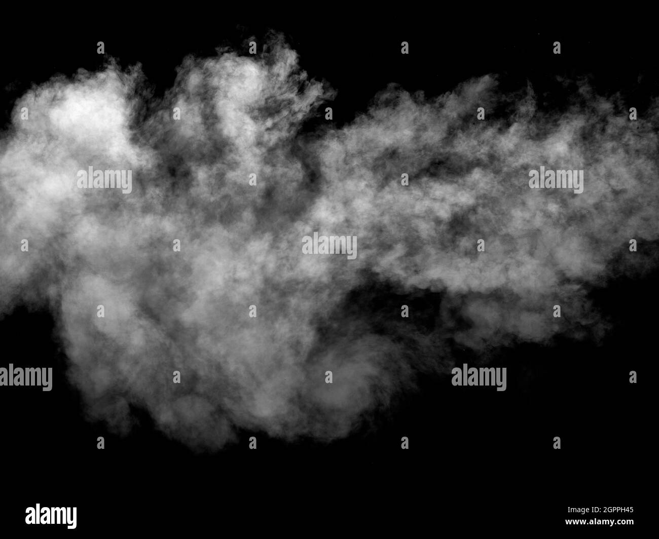fumée vapeur brouillard air fond de forme noir Banque D'Images