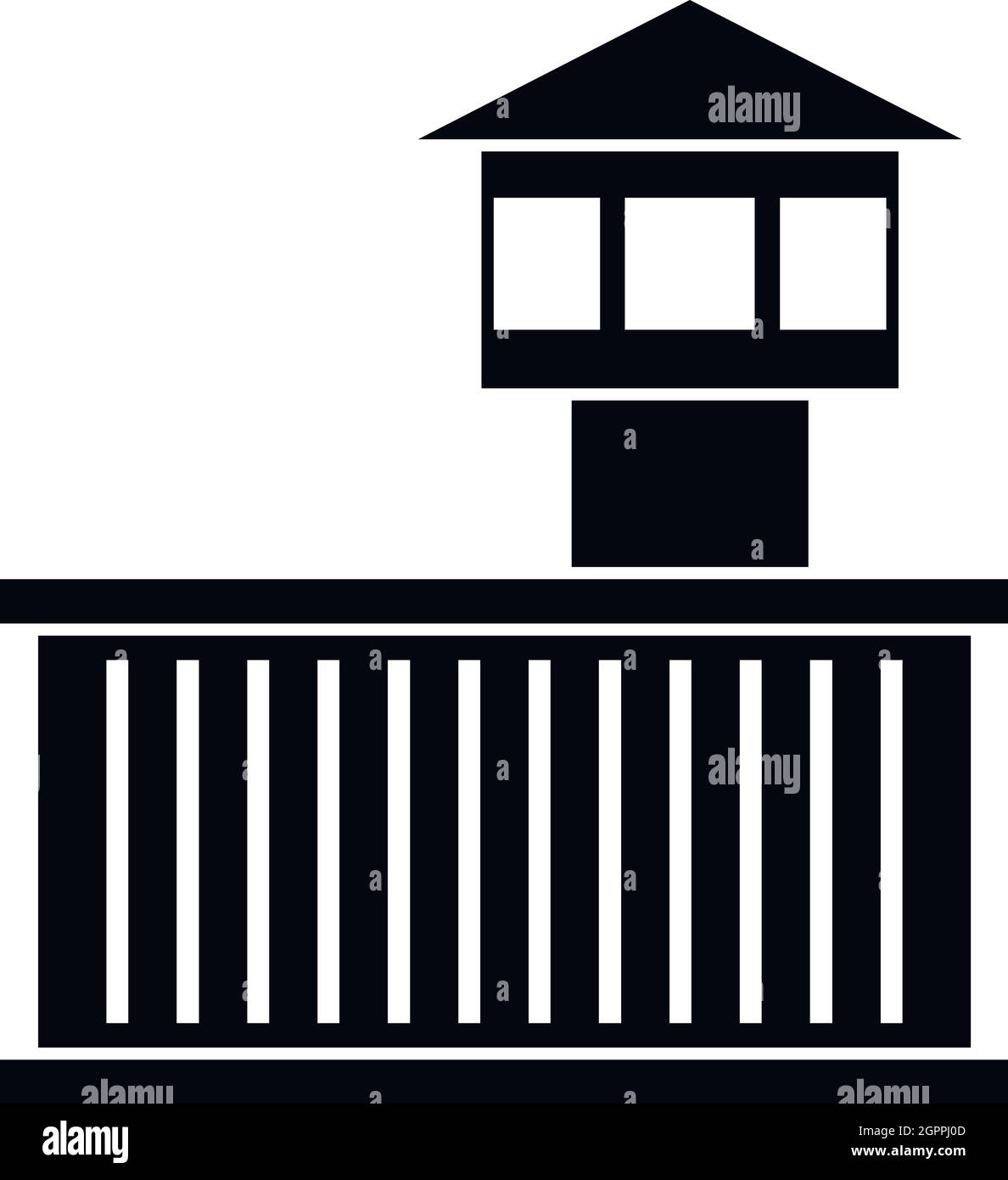 L'icône de la tour de la prison, le style simple Illustration de Vecteur L'icône de la tour de la prison, le style simple Illustration de Vecteur