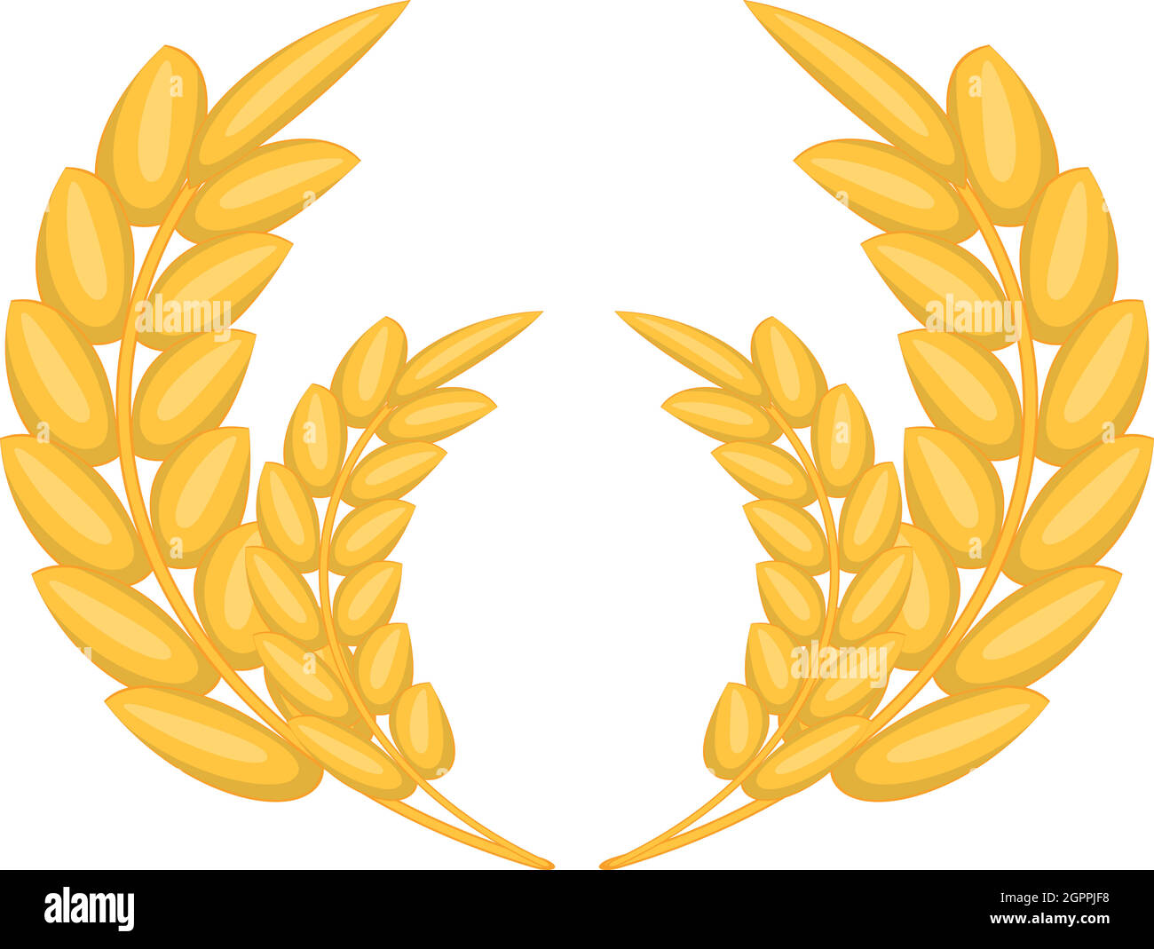 Les épis de blé, l'icône du châssis style cartoon Illustration de Vecteur