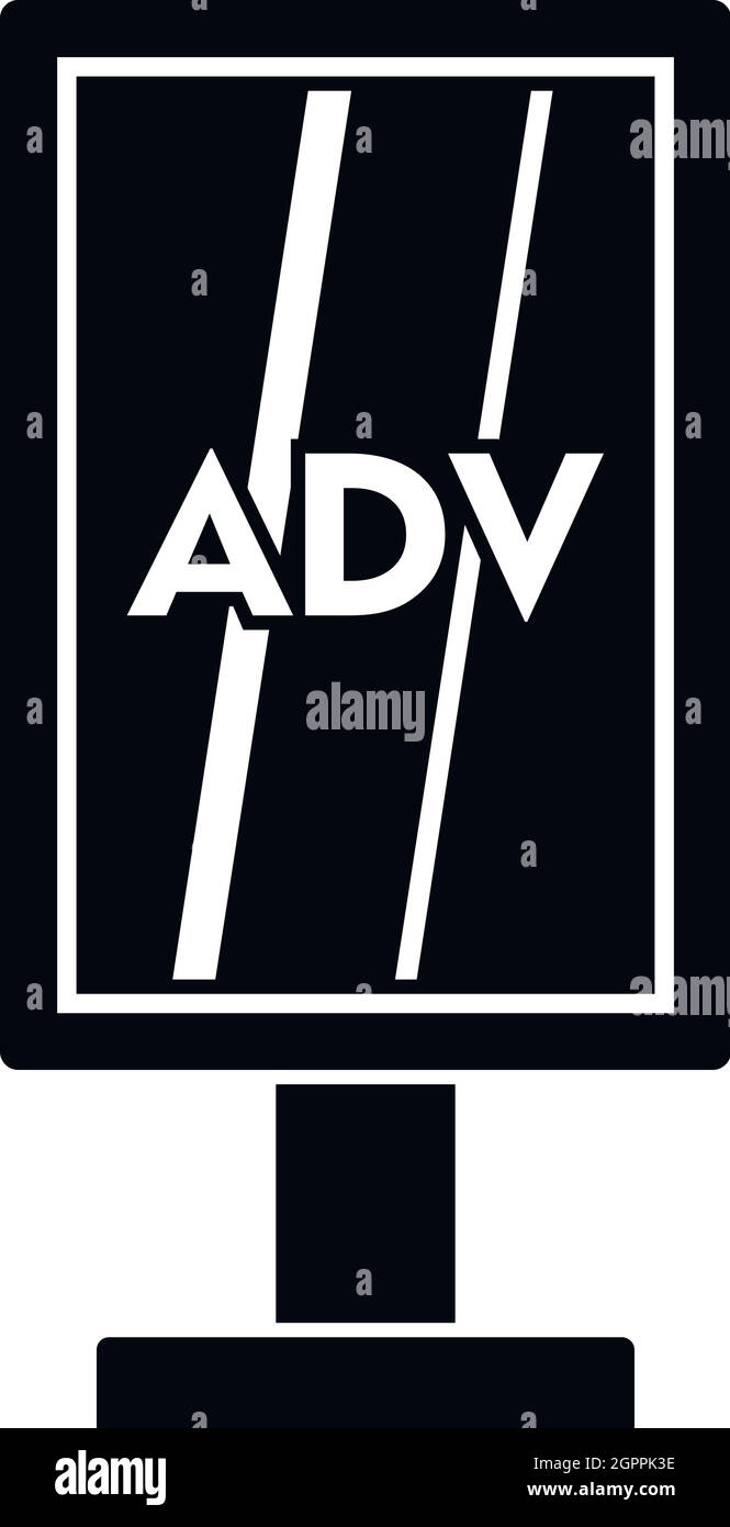 Stand publicitaire, icône de style simple. Illustration de Vecteur