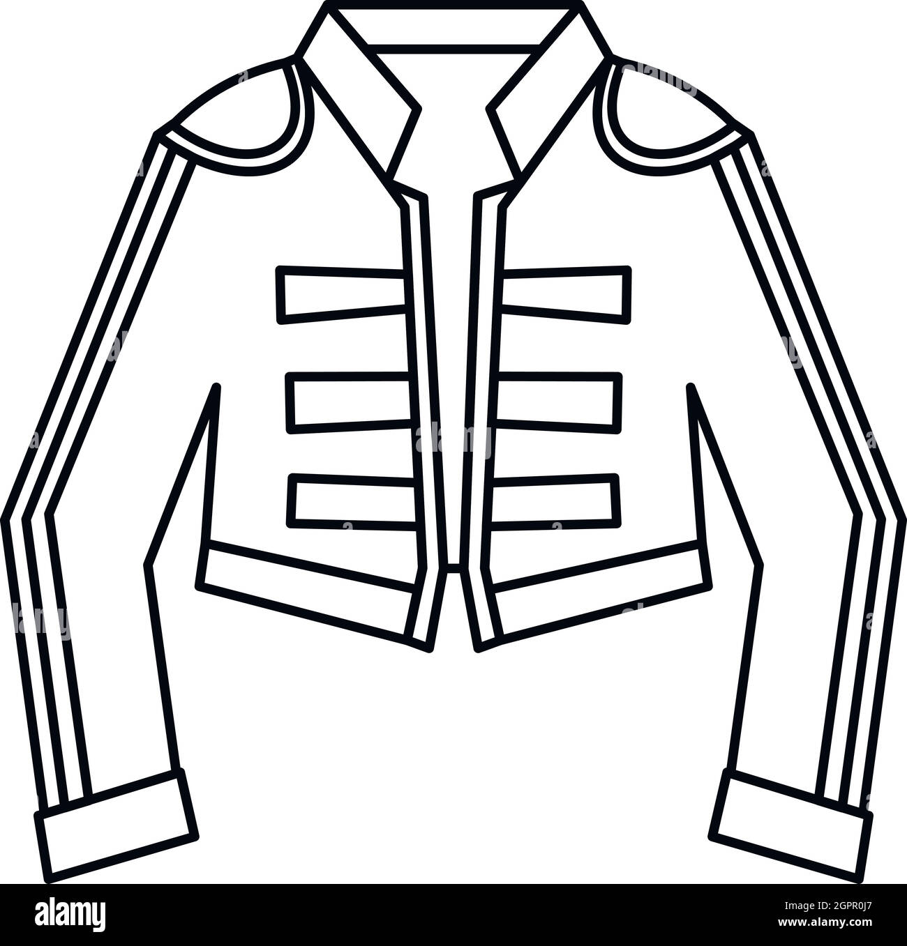 Costume de style du contour, l'icône de toréador Illustration de Vecteur