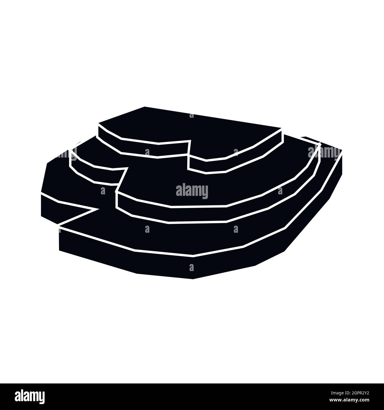 L'icône de champ de riz, style simple. Illustration de Vecteur