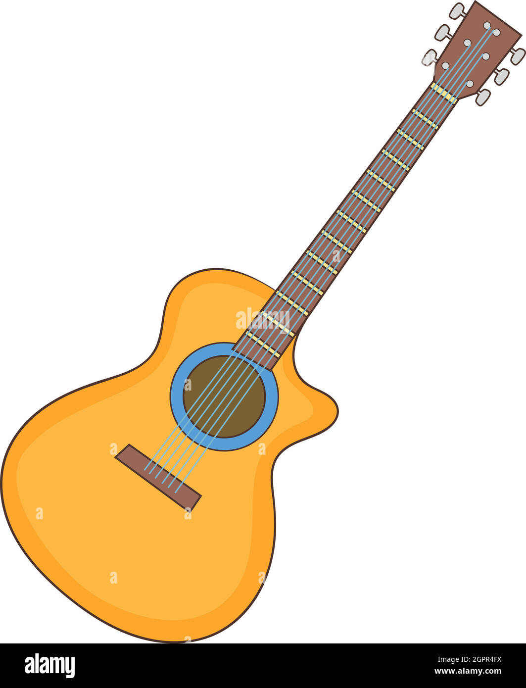 Charango, icône de style cartoon Illustration de Vecteur